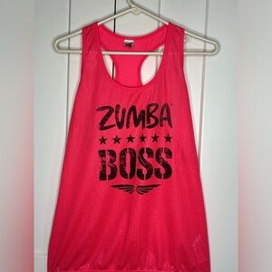 Zumba Boss Hot Pink Mesh Tank - M